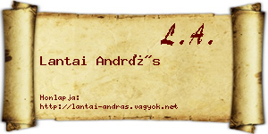 Lantai András névjegykártya